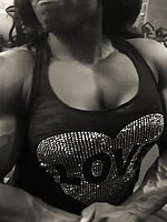 super hot ebony female bodybuilder mistress treasure in ripped contest shape